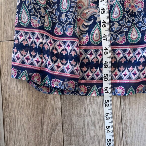 Eliza J Boho Maxi Cover-Up Dress with Paisley Print Size 14 Sheer Casual Beach - Picture 9 of 16